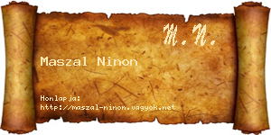 Maszal Ninon névjegykártya